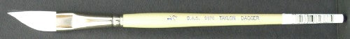 Artist Brush S9970, 1/2" White Taklon Dagger, ideal for fine lines and washes in watercolor and acrylic painting.