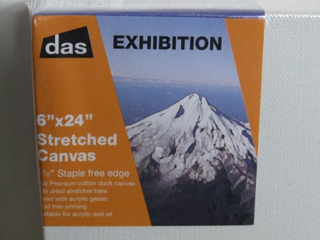 Das Exhibition 1.5 Artist Canvas 6x24 inches, made of high-quality cotton, ideal for various painting techniques.