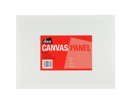 Das Canvas Panel 9x12 inches, 100% cotton, ideal for oil and acrylic painting, offering a smooth, durable surface.