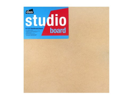 Premium 12x12 hardboard panel for artists, ideal for acrylics, sketches, and mixed media projects.