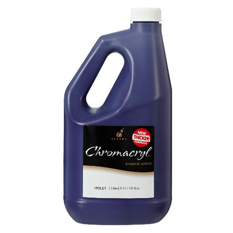 Acrylic Paint - Chromacryl 2lit Violet, vibrant color with smooth consistency, ideal for artists of all levels.