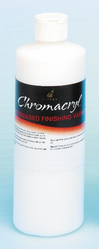 Glossy water-based varnish for enhancing and protecting artwork, 500ml size for multiple applications.