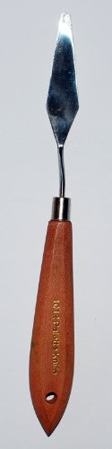 Economy Palette Knife #1012 with stainless steel blade, ideal for mixing and applying paint with comfort and precision.