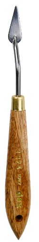 Das 1324 Painting Knife: Italian-made tool for versatile painting with a durable spring steel blade and cranked handle.