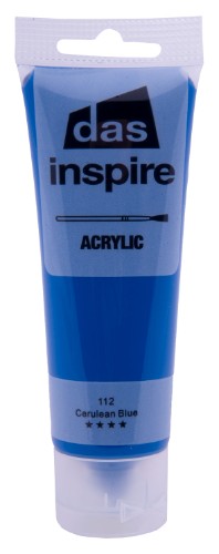 Phoenix Acrylic 75ml Cerulean Blue paint tube, ideal for vibrant arts, crafts, and seamless layering.