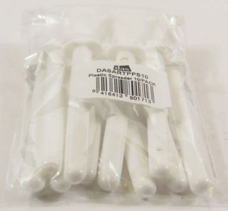 Set of 10 lightweight plastic paste spreaders for precise glue application in crafts and DIY projects.