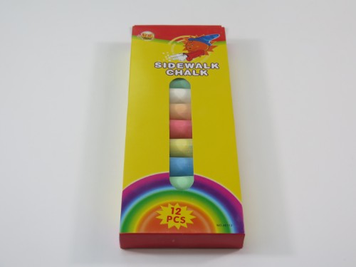 Artist Chalk - Das 12pce Sidewalk Chalk set featuring vibrant, washable colors for outdoor creative expression.