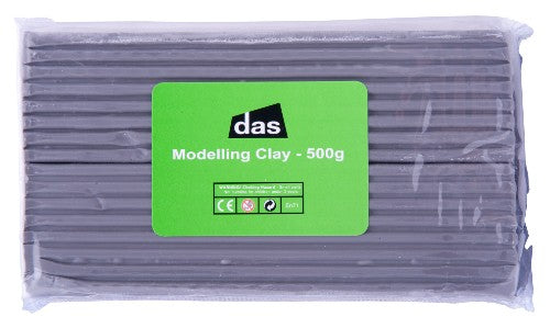 Das Modelling Clay 500g in grey, versatile and pliable for crafting detailed designs and playful figures.