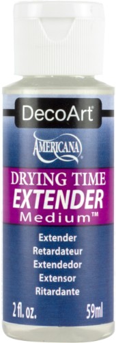 Decoart 2oz Brush N Blend Extender for enhanced blending and longer working time in acrylic painting.