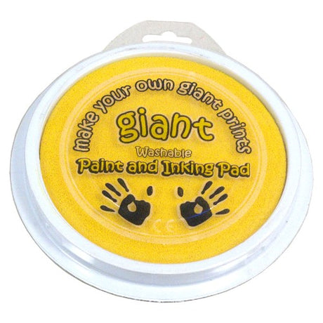 Vibrant yellow 15cm painting pad designed for kids, compatible with various painting tools for creativity and ease.
