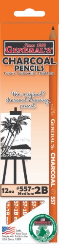 557 Charcoal Pencils 2B by Smartfox AU, offering rich black lines for sketching, blending, and versatile artistic applications.