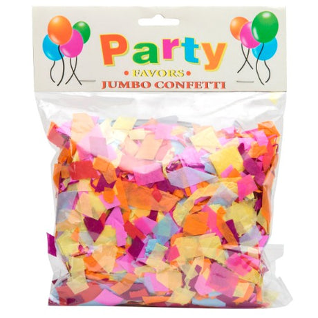 Vibrant 100gm confetti pack in various shapes and colors, perfect for adding excitement to any celebration.