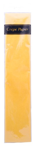 Pale orange crepe paper roll (50cm x 2m) ideal for decorations and crafting projects.