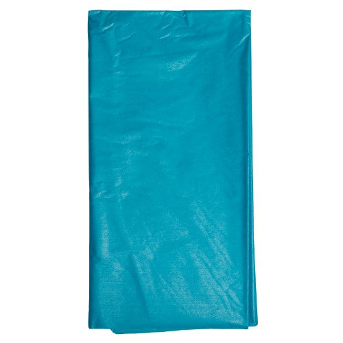 Turquoise tissue paper pack of 10 sheets, ideal for crafts, gift wrapping, and party decorations with a vibrant color.