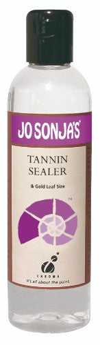 Jo Sonja's Tannin Sealer & Gold Leaf Size 250ml for vibrant, durable decorative finishes on various surfaces.