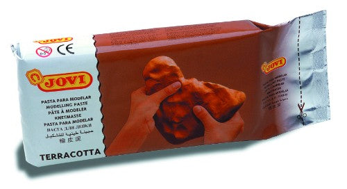 Jovi Air Hardening Clay 1000gm in terracotta, ideal for crafting, dries naturally, and perfect for all ages and projects.