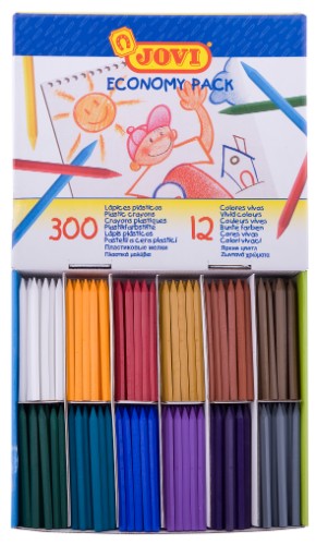 Vibrant hexagonal crayons in a 300 pack, designed for mess-free, durable creative play for children aged 4 and up.