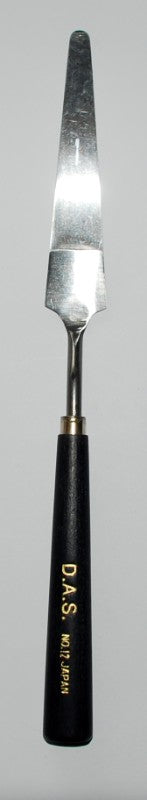 P-12 Painting Knife with polished steel blade and ergonomic hardwood handle for versatile painting techniques.