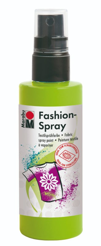 Marabu Fashion Spray in Reseda, 100ml, vibrant fabric spray for DIY projects and unique textile designs.