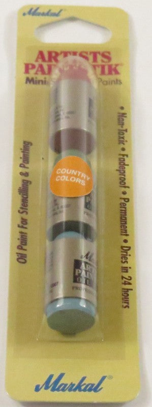 Vibrant Markal Country Mini Sticks Set for diverse arts and crafts on porous surfaces, ideal for artists and DIY projects.