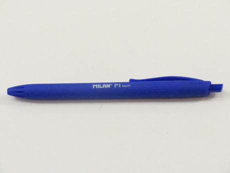 Milan P1 Touch Ballpen in blue with ergonomic grip for comfort and smooth writing, perfect for daily and professional use.