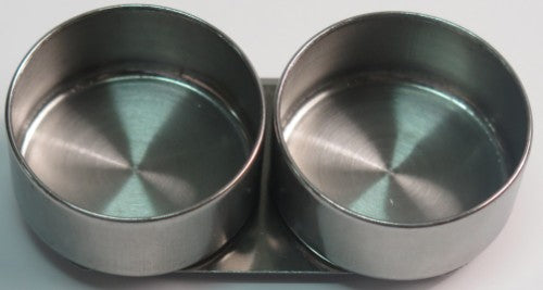 Double Palette Cup Deep with dual compartments for paint mixing, featuring a transparent lid and portable design for artists.