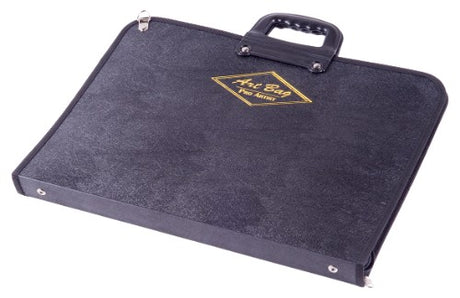 A3-size art bag with durable, water-resistant fabric for protecting and showcasing artwork during travel and outdoor sessions.
