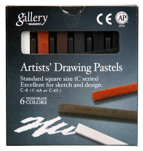 Artist Pastel Set featuring 6 vibrant medium-soft pastels for blending, shading, and fine art projects.