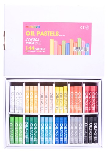 Mungyo Oil Pastels Class Pack featuring 12 vivid colors, ideal for students and artists, non-toxic and easy to blend.