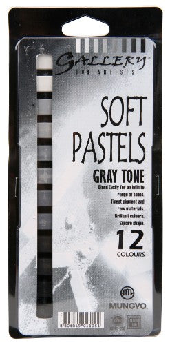 Mungyo Greytone Pastels Blister set featuring vibrant, soft pastels for seamless blending and rich color gradations.