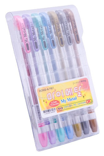 My Met Col Pens Set of 7 with vibrant colors, smooth ink flow, and ergonomic design for creative projects.