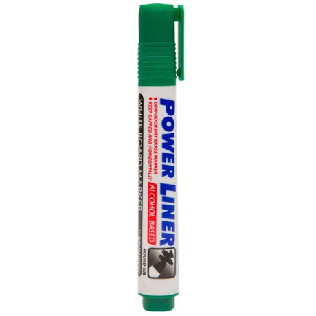 Mungyo Green Whiteboard Marker with fine tip for clear, vibrant writing; non-toxic and ergonomic design for comfort.