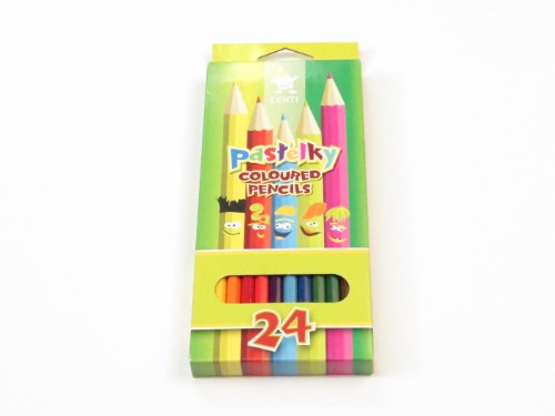 24 vibrant colored pencils in a compact case, perfect for artists and hobbyists to enhance creativity and detail in artwork.