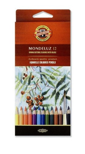 3716/12 Mondeluz W/Sol Pencils: premium aquarelle pencils for vibrant watercolor effects and exceptional blending capabilities.