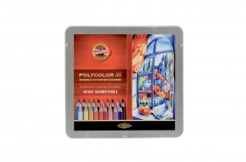 Set of 48 vibrant Polycolor colour pencils designed for artists, offering rich pigments and durable construction for creative projects.