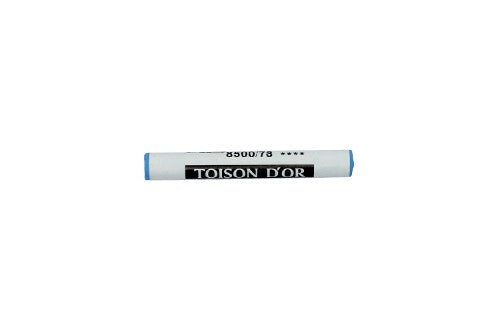Light cobalt blue soft pastel stick for vibrant, blendable art creations and smooth application on various surfaces.