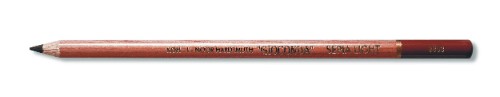 Sepia light sketching pencil with a 4.2 mm carbon diameter, ideal for detailed artistic designs and blending.