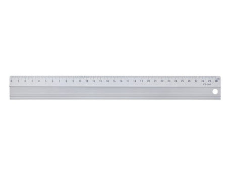 30cm Ruler - Cs-300 made of durable aluminum, featuring clear markings for precise measurements, ideal for professionals and students.