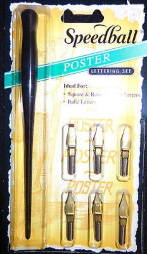 Speedball Poster Pen Set 2963: versatile calligraphy set with 6 high-quality nibs for stunning lettering and designs.