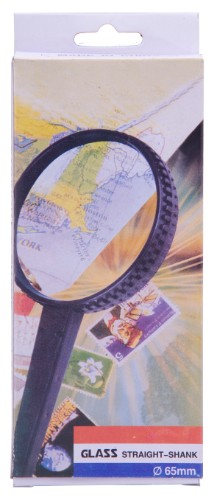 Lightweight 2.5-inch magnifier with 5x magnification for reading and detailed examination, ergonomic and portable.