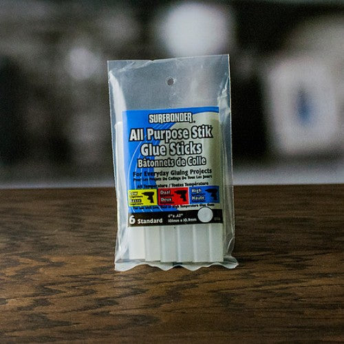 Surebonder All-Temp Large Glue Stick 4”, ideal for crafting with quick-drying, strong adhesion for various materials.
