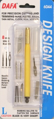 Versatile 6044 Art Knife set with assorted blades, ideal for precise cutting in crafts and DIY projects.