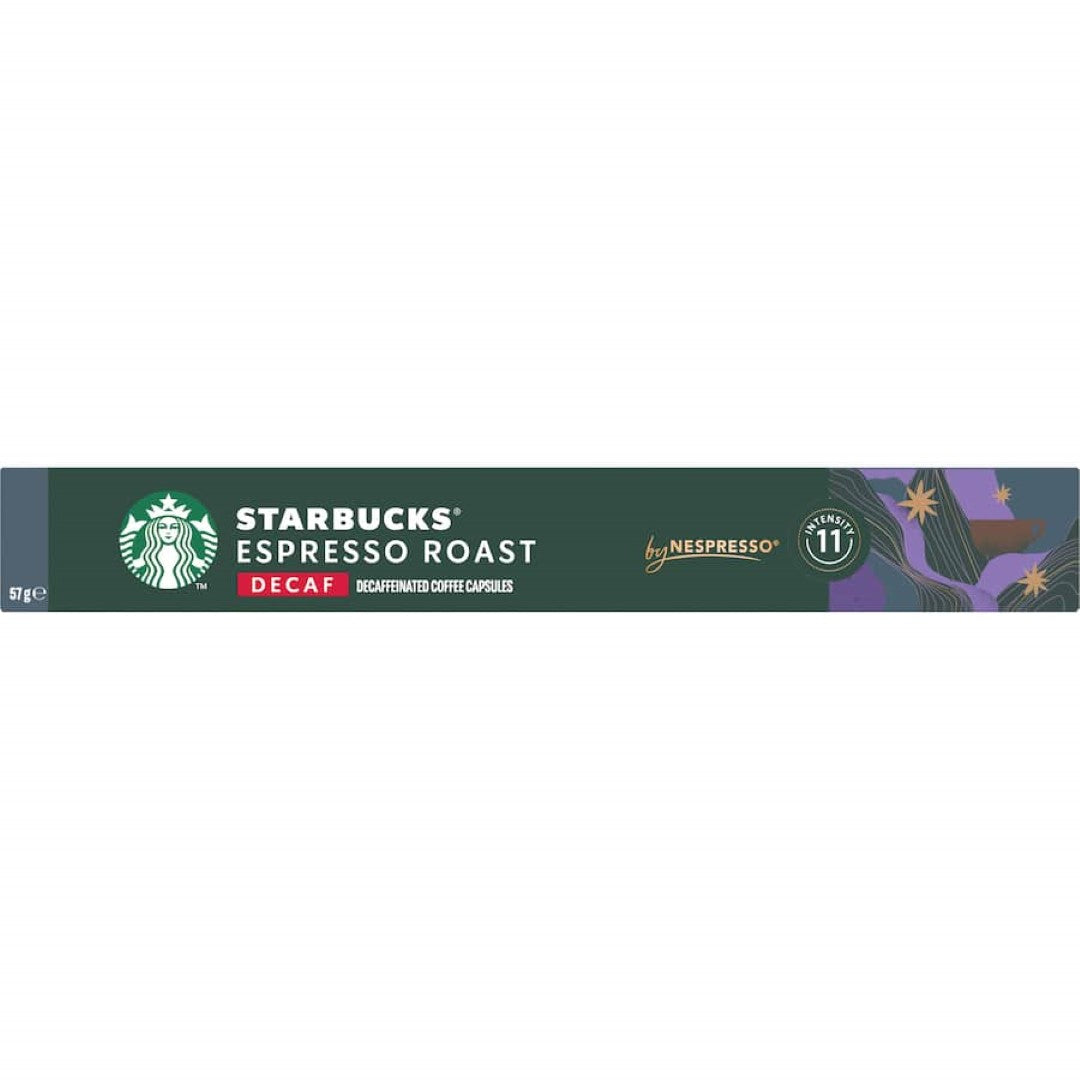 Starbucks By Nespresso Coffee Pods Espresso Roast Decaf 10 pack 57g
