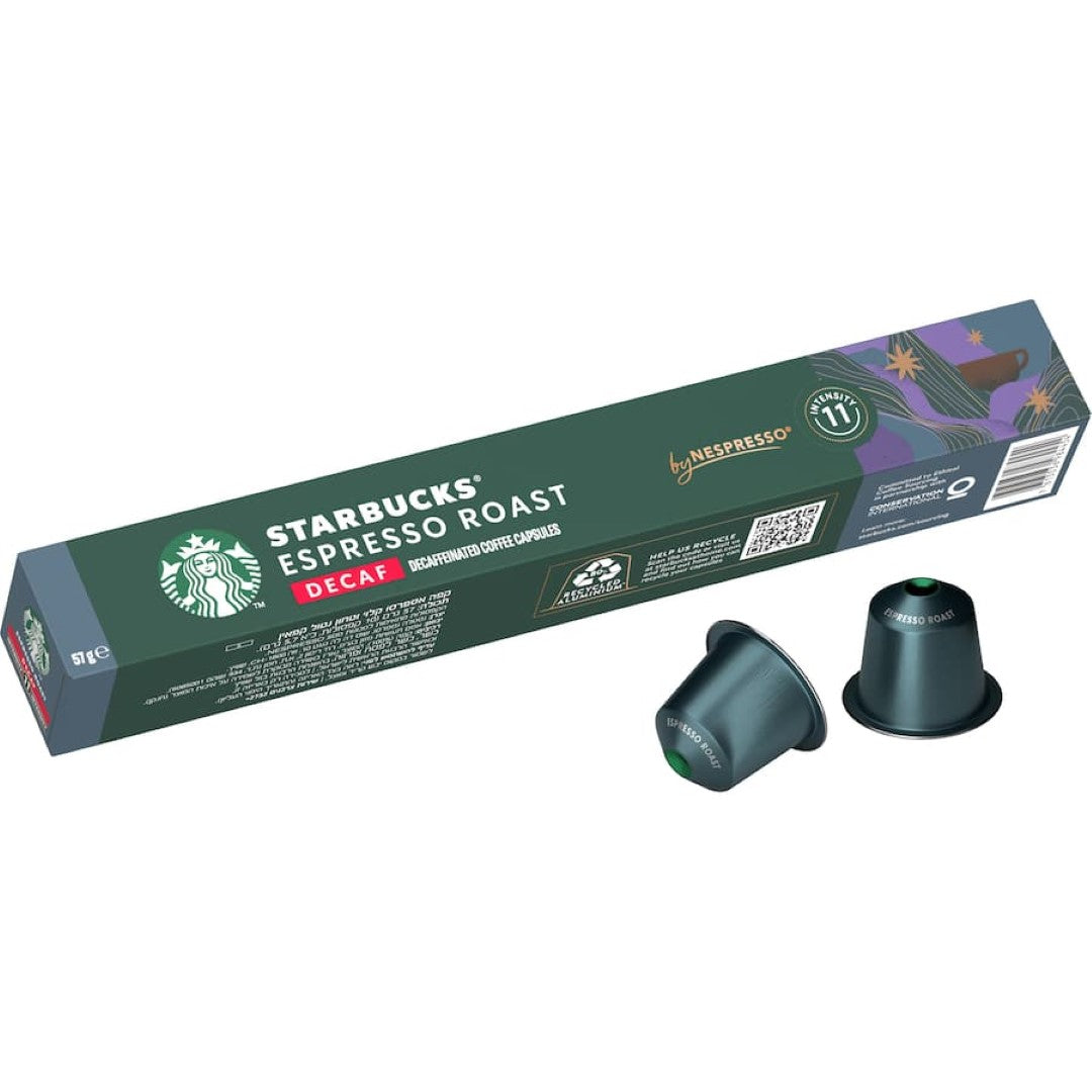 Starbucks By Nespresso Coffee Pods Espresso Roast Decaf 10 pack 57g