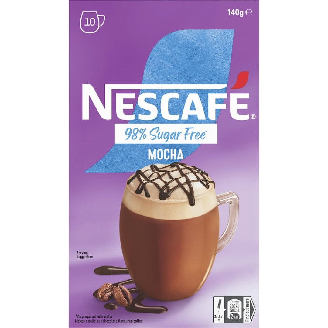 Nescafé Coffee Sachets 98% Sugar Free Mocha 10pack 140g