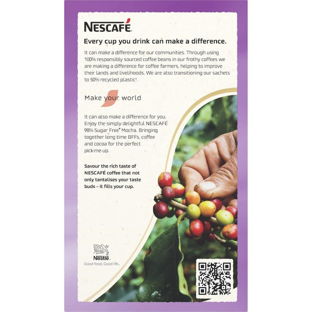 Nescafé Coffee Sachets 98% Sugar Free Mocha 10pack 140g