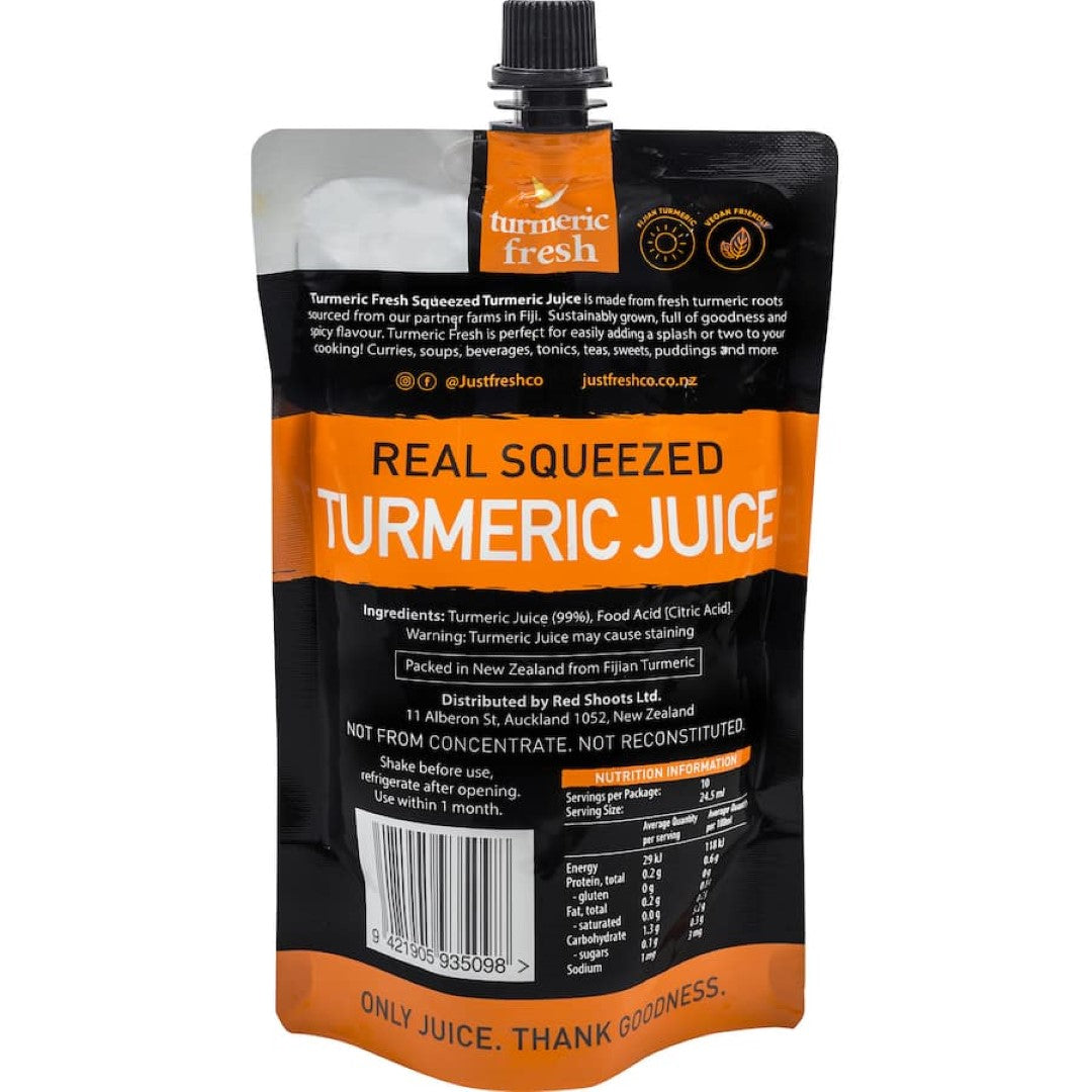 Just Fresh Co Squeezed Fruit Juice Turmeric Pouch 245mL