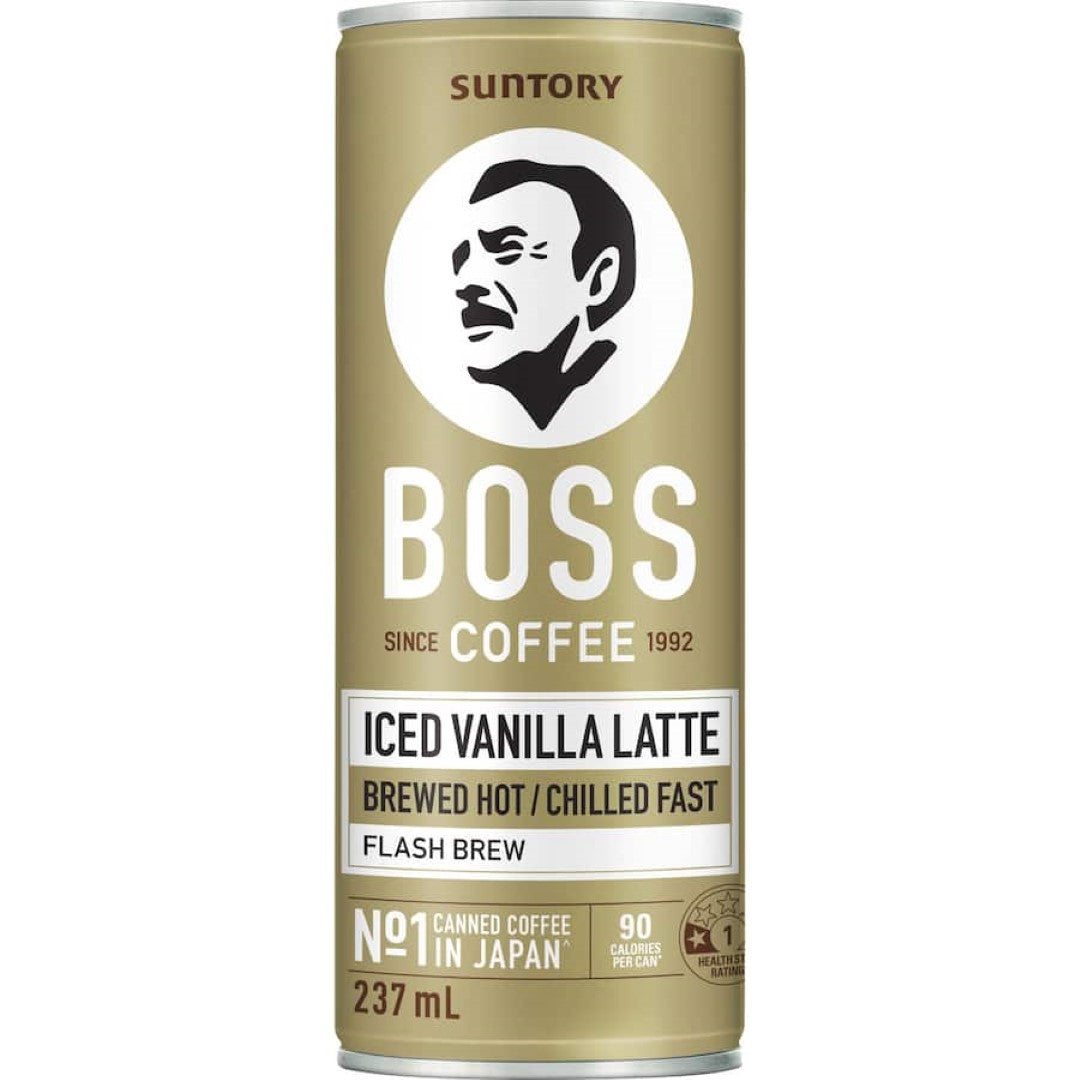 Boss Iced Coffee Vanilla Latte Can 237mL