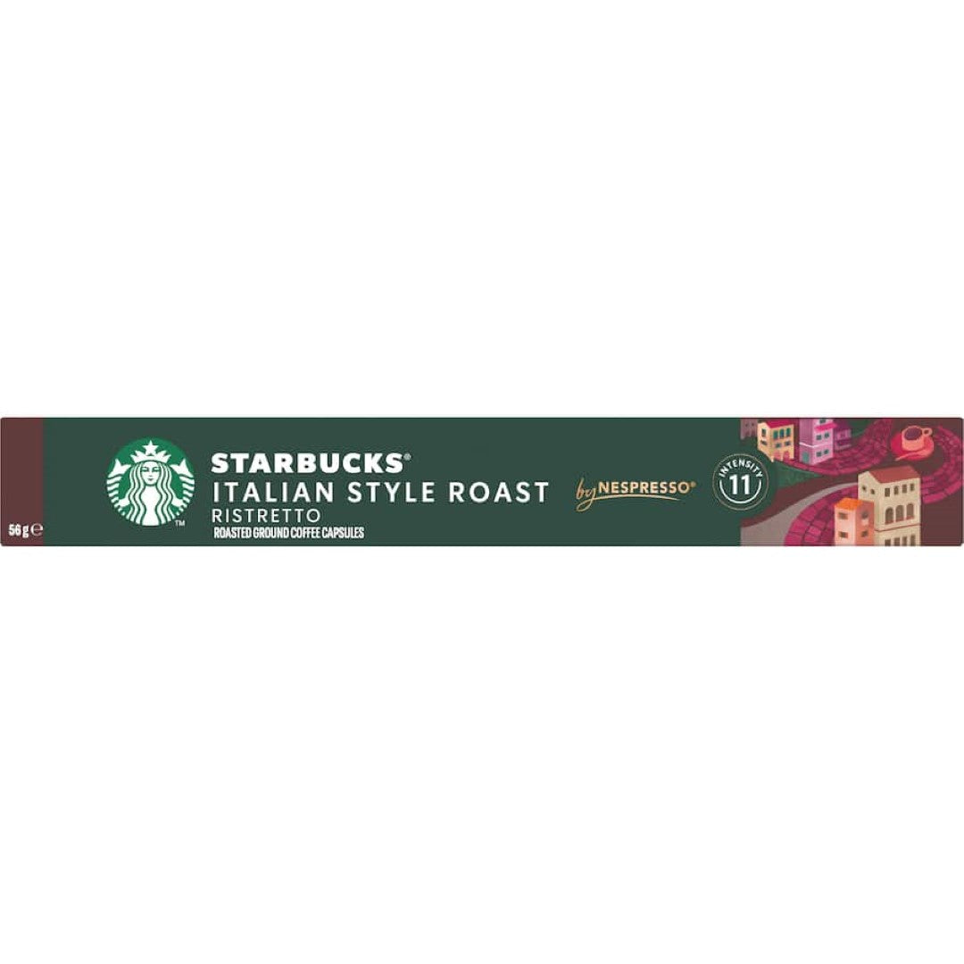 Starbucks By Nespresso Coffee Pods Italian Style Roast Ristretto 10 pack 56g
