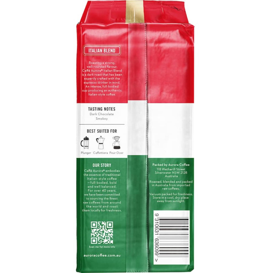 Caffe Aurora Ground Coffee Italian 250g